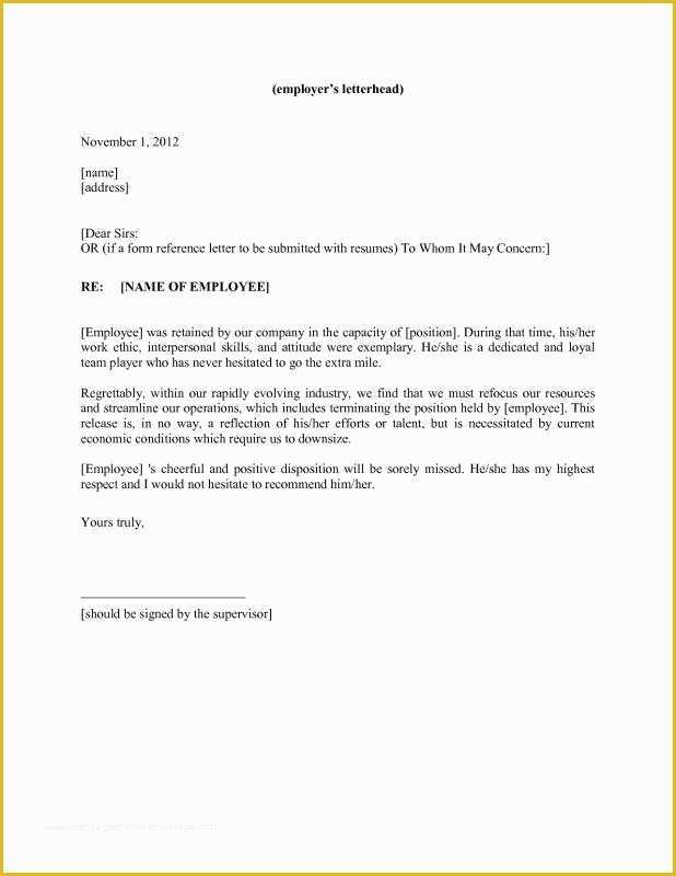 Personal Reference Letter Template Free Of Personal Reference Letter Template
