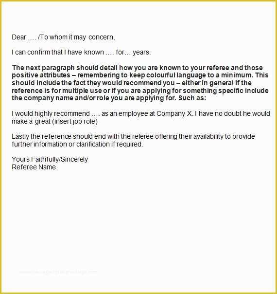 Personal Reference Letter Template Free Of Reference Letter format for Uk University 1000 Ideas