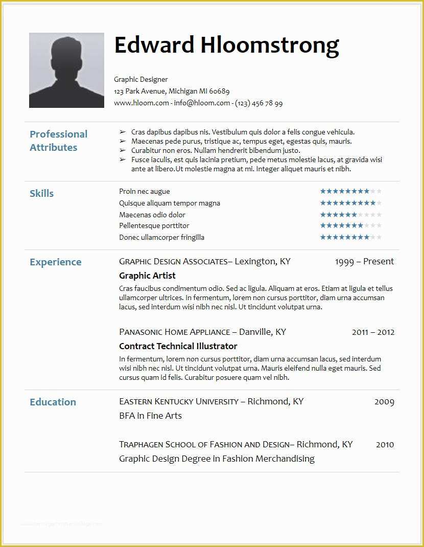 Personal Resume Template Free Of 12 Free Minimalist Professional Microsoft Docx and Google