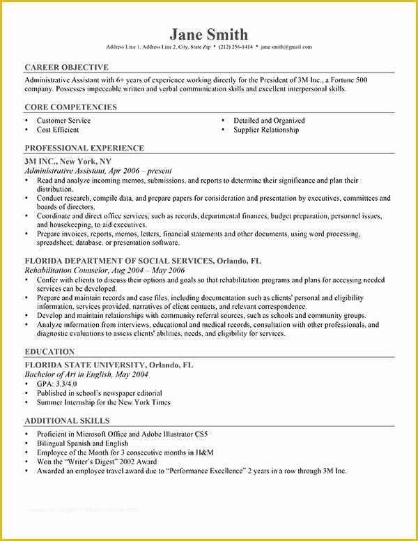 Personal Resume Template Free Of 80 Free Professional Resume Examples by Industry