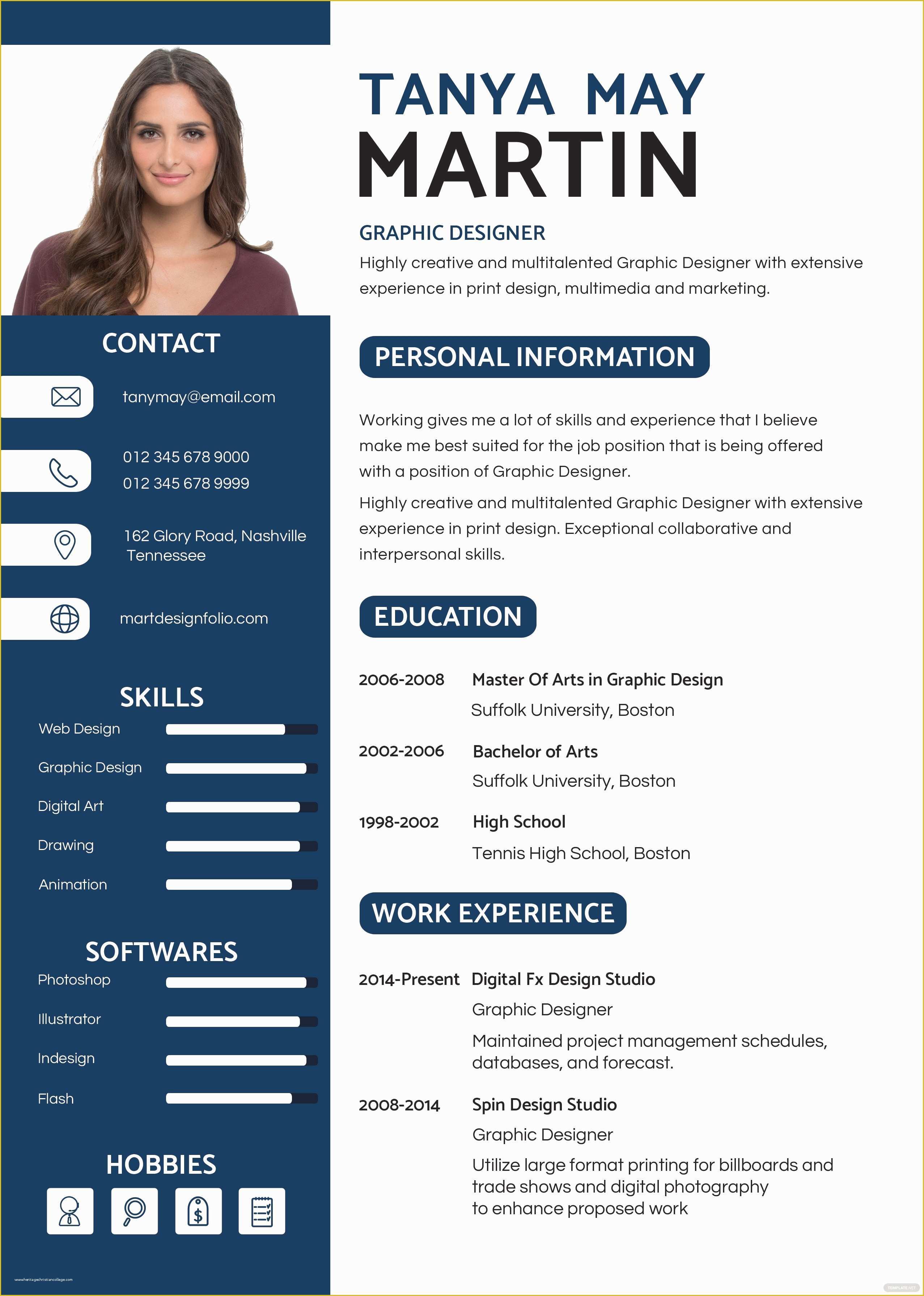 Personal Resume Template Free Of Free Professional Resume and Cv Template In Psd Ms Word