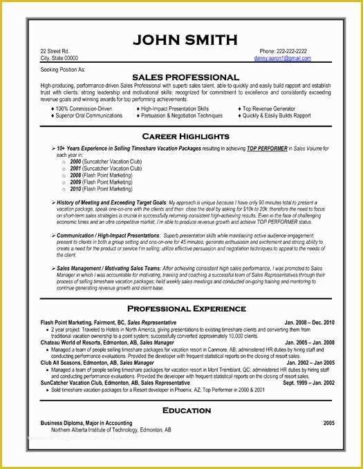 Personal Resume Template Free Of Here to Download This Sales Professional Resume