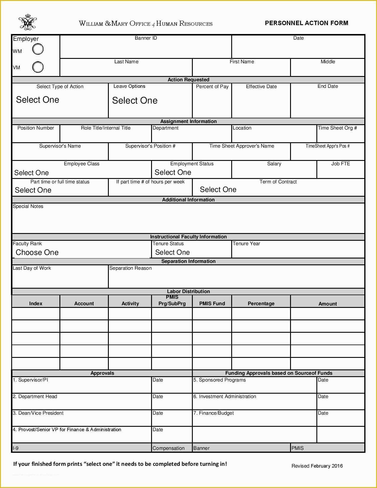 Personnel Action form Template Free Of 26 Personnel Action form Samples Free Word Pdf format
