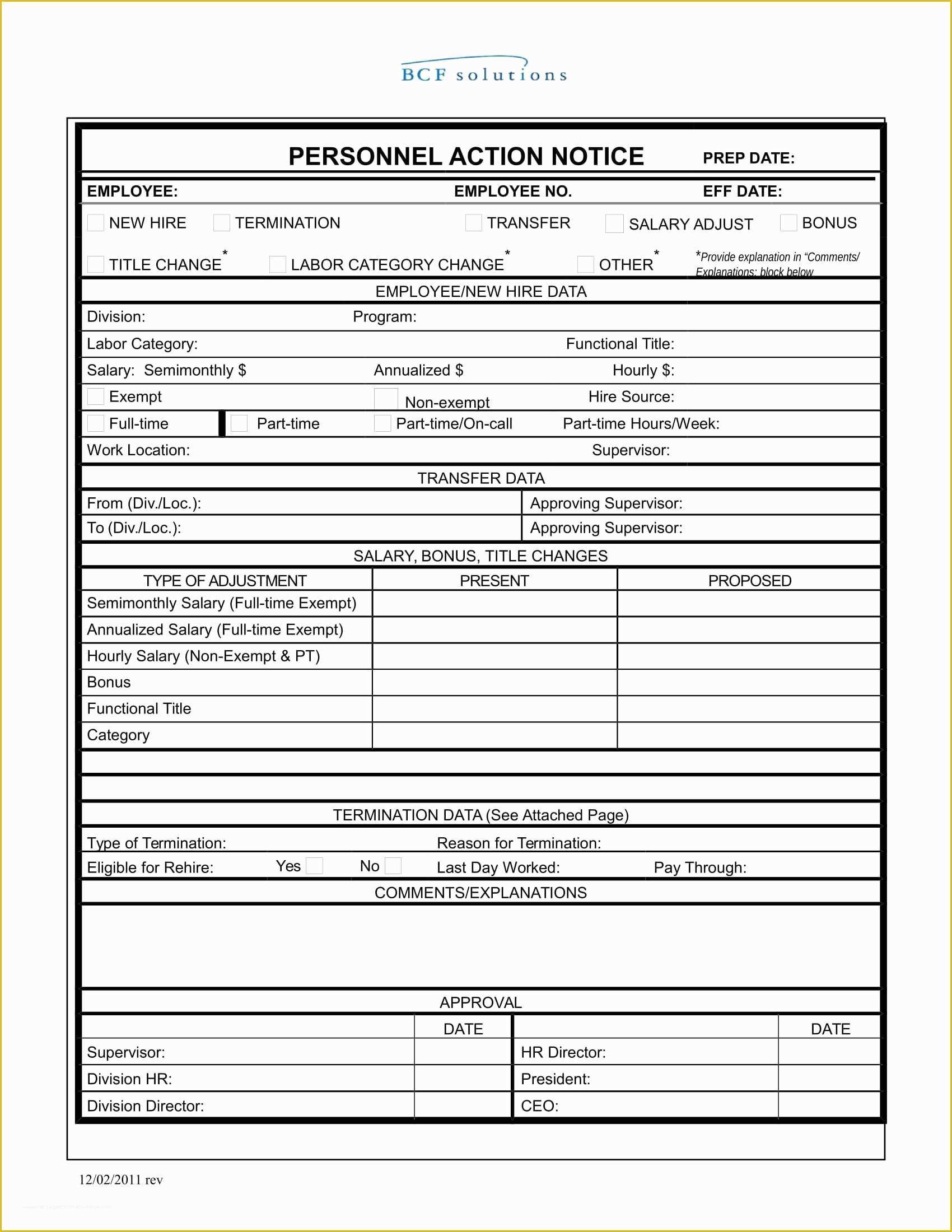 Personnel Action form Template Free Of 26 Personnel Action forms In Doc Free Word format Download