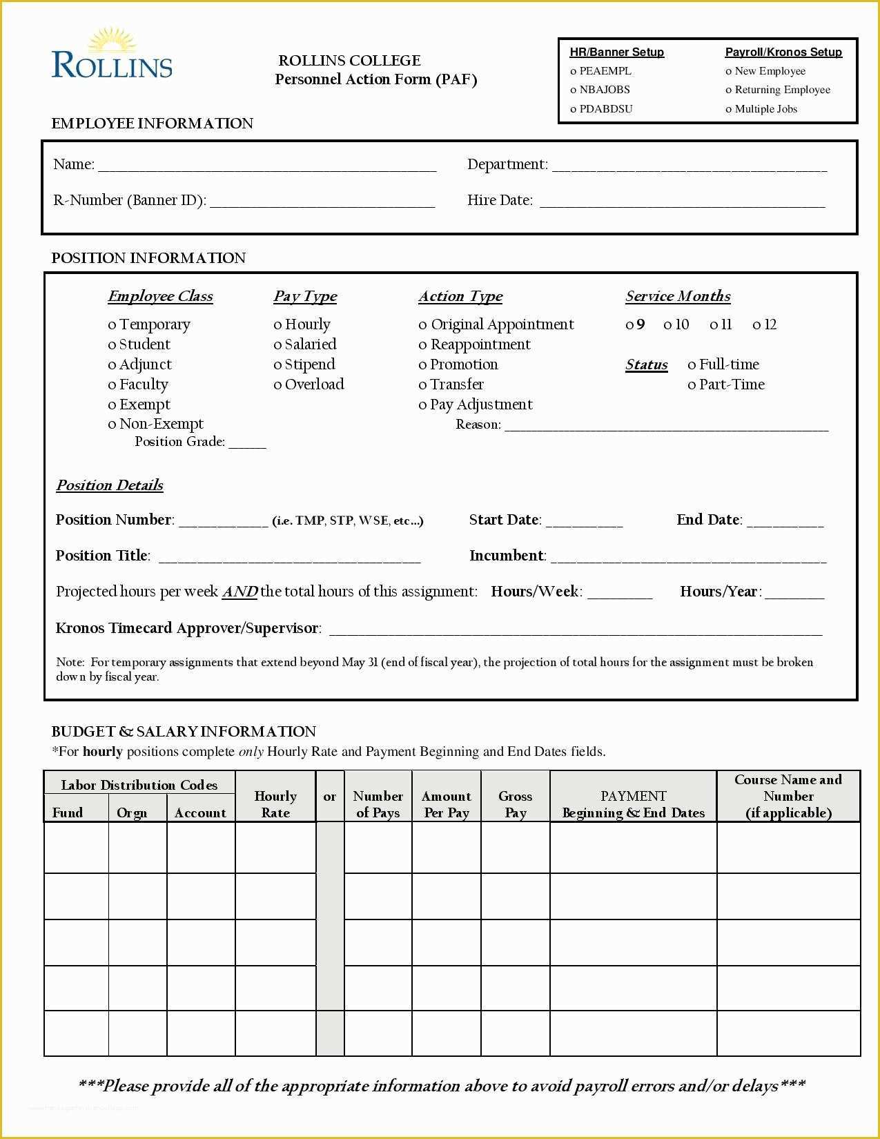 Personnel Action form Template Free Of 26 Personnel Action forms In Doc Free Word format Download