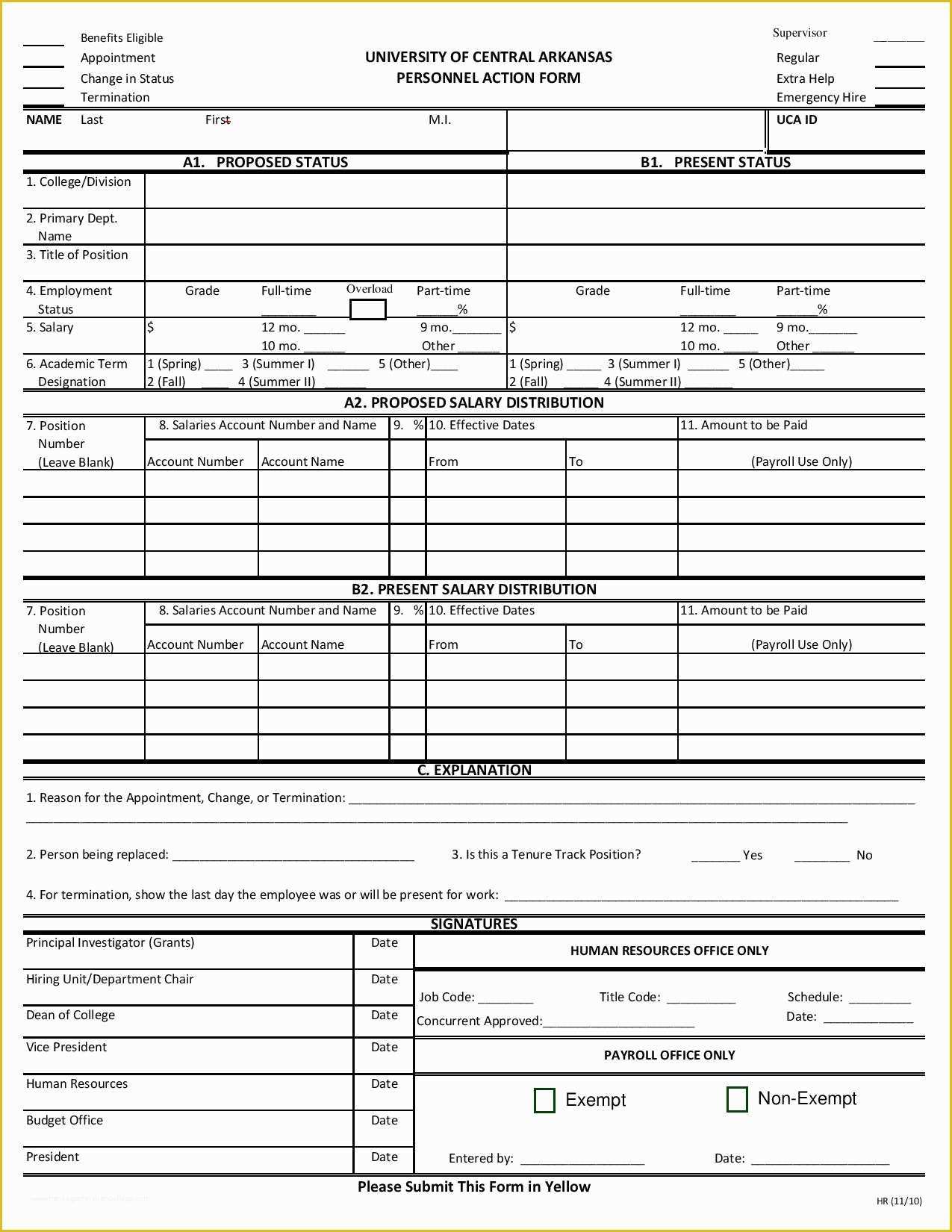 Personnel Action form Template Free Of 27 Personnel Action forms In Pdf