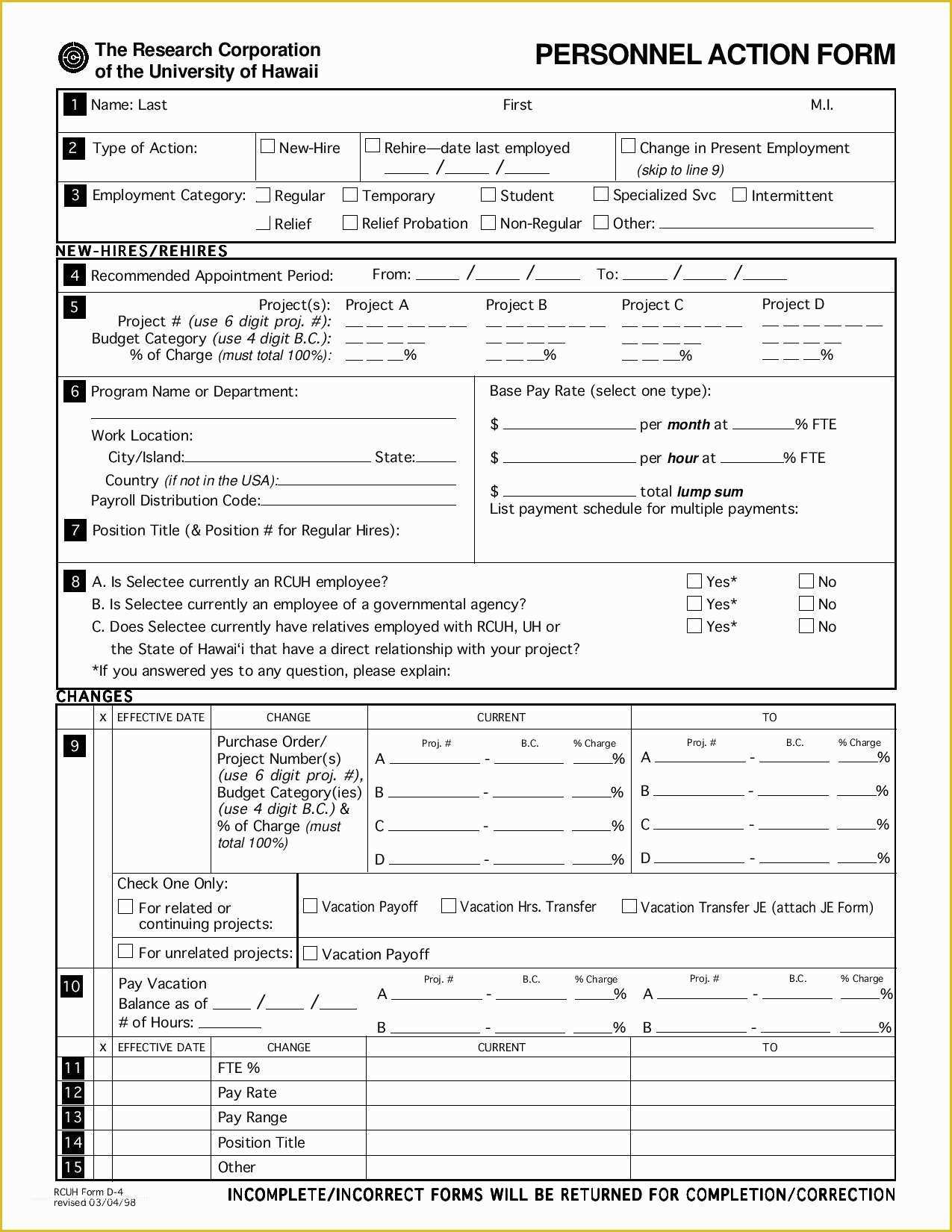 Personnel Action form Template Free Of 29 Personnel Action form Templates