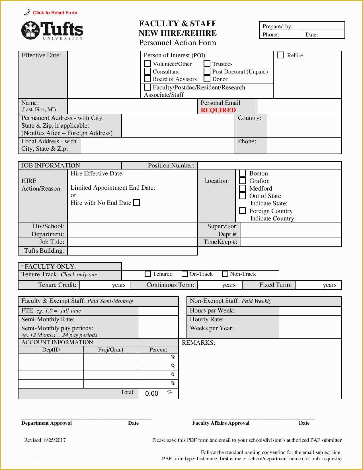 Personnel Action form Template Free Of 29 Personnel Action form Templates