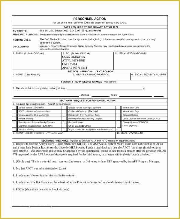 Personnel Action form Template Free Of Personnel Action Request form Template Five Things to