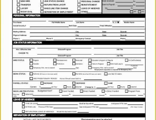 Personnel Action form Template Free Of Sample Action form 15 Free Documents In Doc Pdf