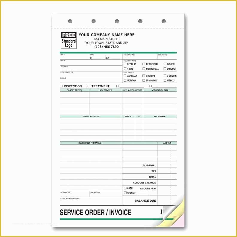 Pest Control Invoice Template Free Of Pest Control Invoice forms Work order Proposal