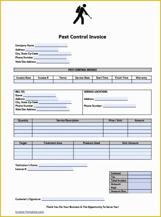 Pest Control Website Templates Free Download Of Free Pest Control Invoice Template Excel Pdf