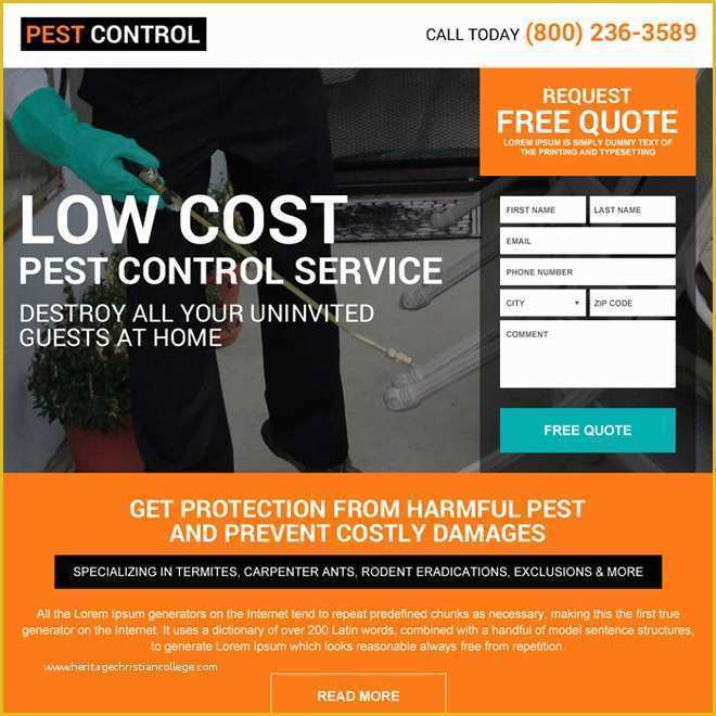 Pest Control Website Templates Free Download Of Landing Page Design Template Example for Best Practice