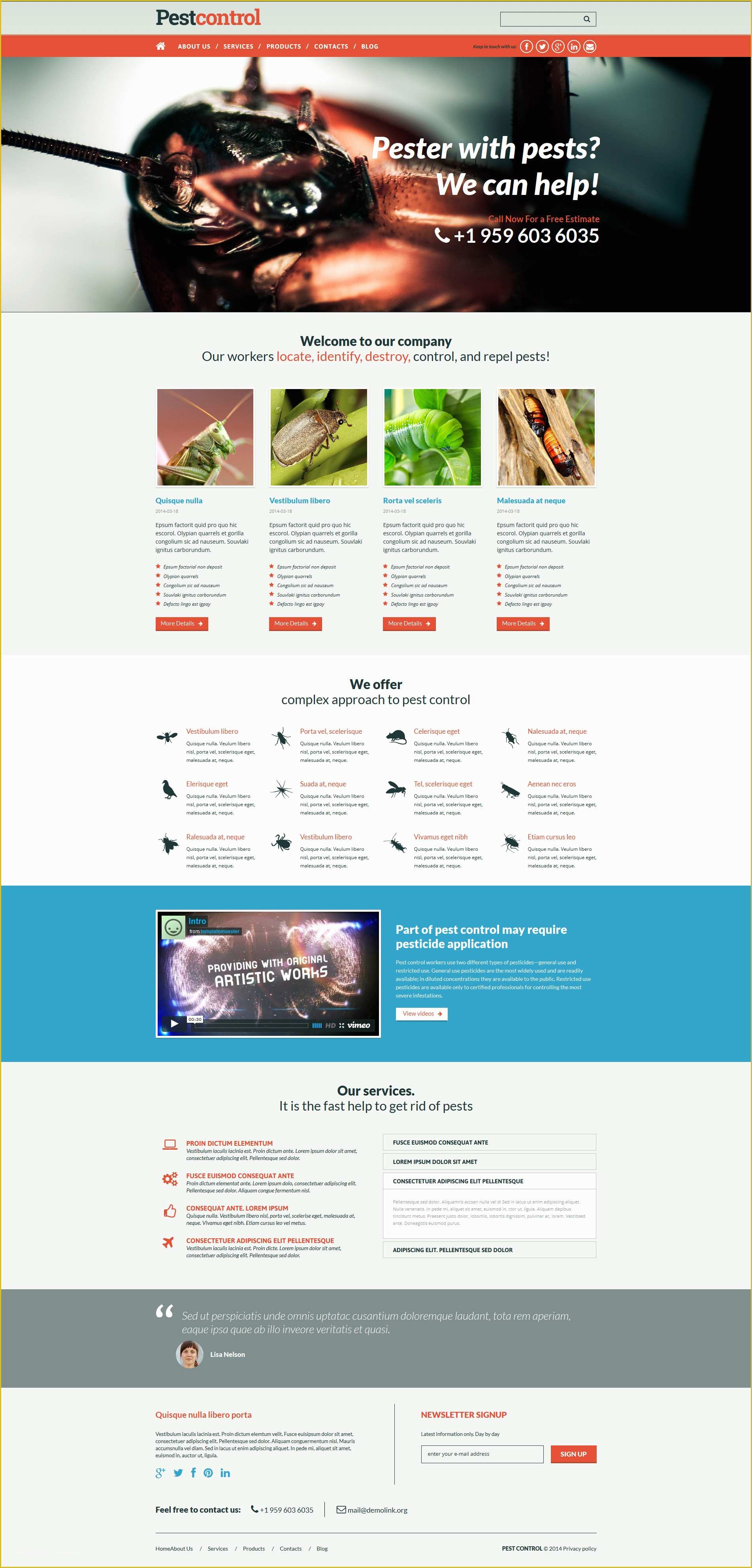 Pest Control Website Templates Free Download Of Pest Control Responsive Joomla Template