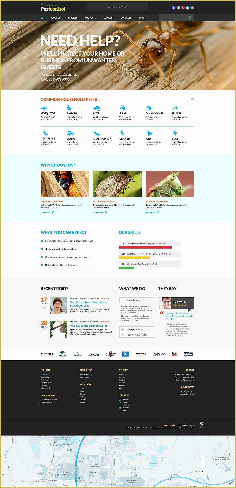 Pest Control Website Templates Free Download Of Pest Control Responsive Website Template