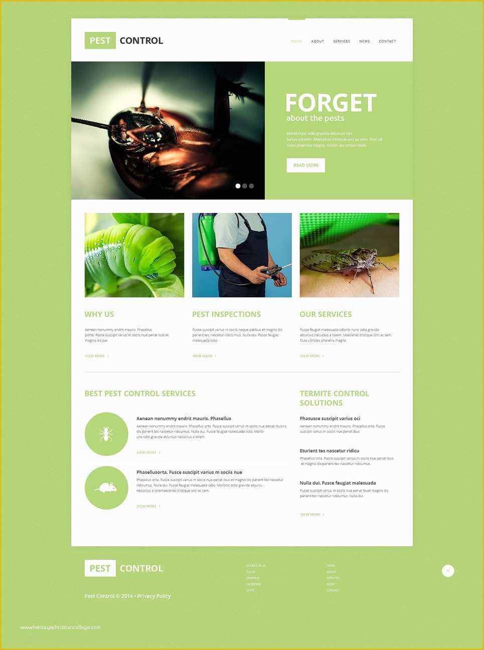 Pest Control Website Templates Free Download Of Pest Control Responsive Website Template