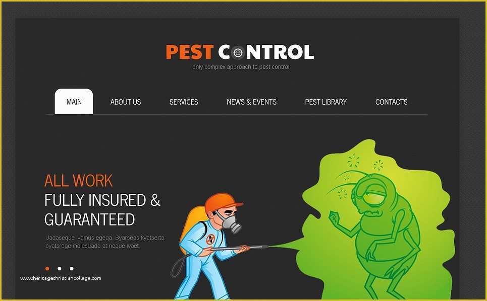 Pest Control Website Templates Free Download Of Pest Control Responsive Website Template