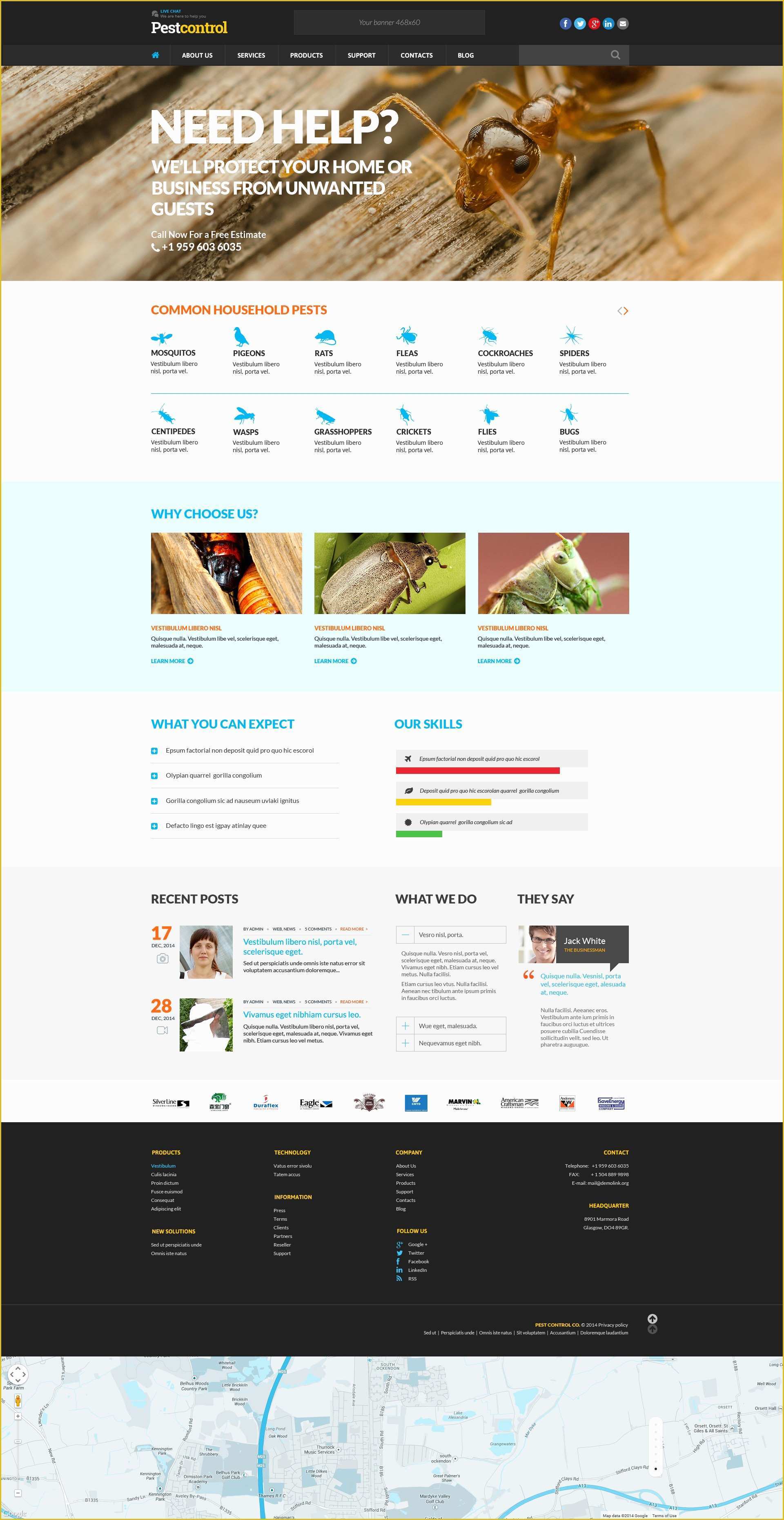 Pest Control Website Templates Free Download Of Pest Control Responsive Website Template