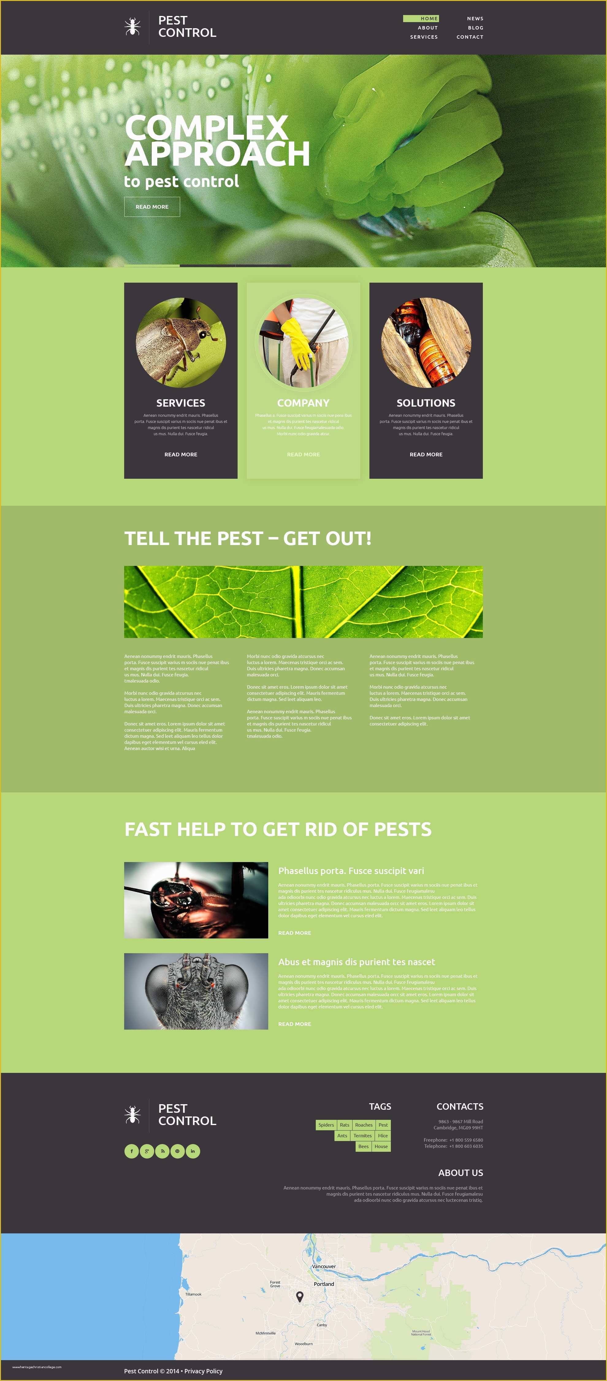 Pest Control Website Templates Free Download Of Pest Control Responsive Website Template