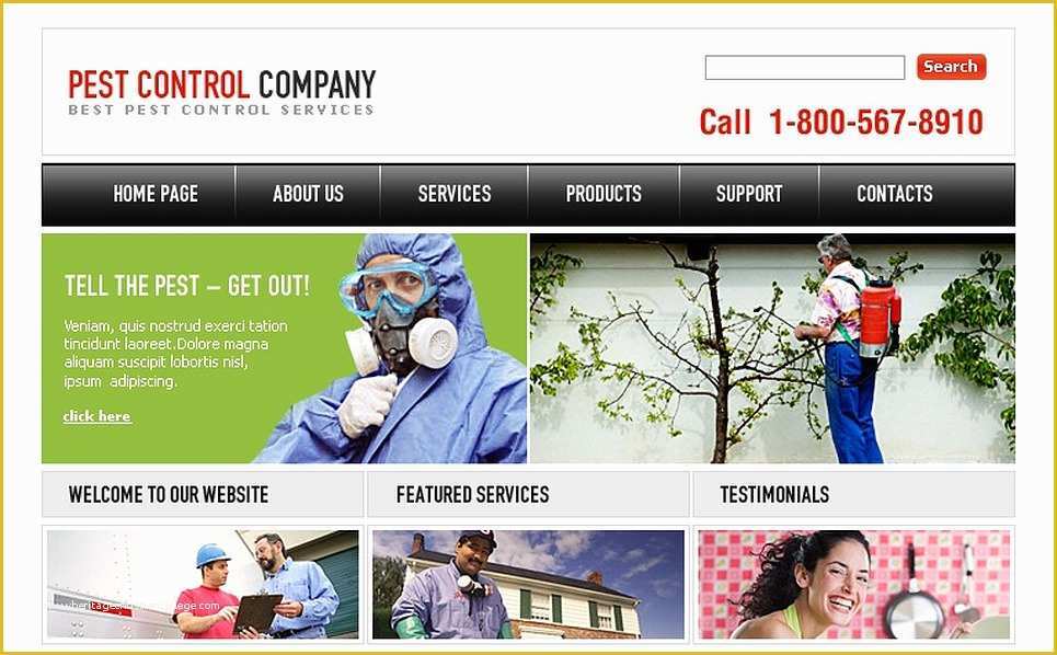 Pest Control Website Templates Free Download Of Pest Control Website Template