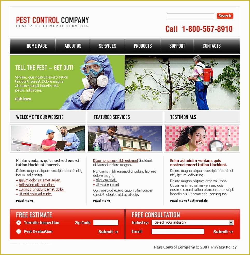 Pest Control Website Templates Free Download Of Pest Control Website Template Web Design Templates