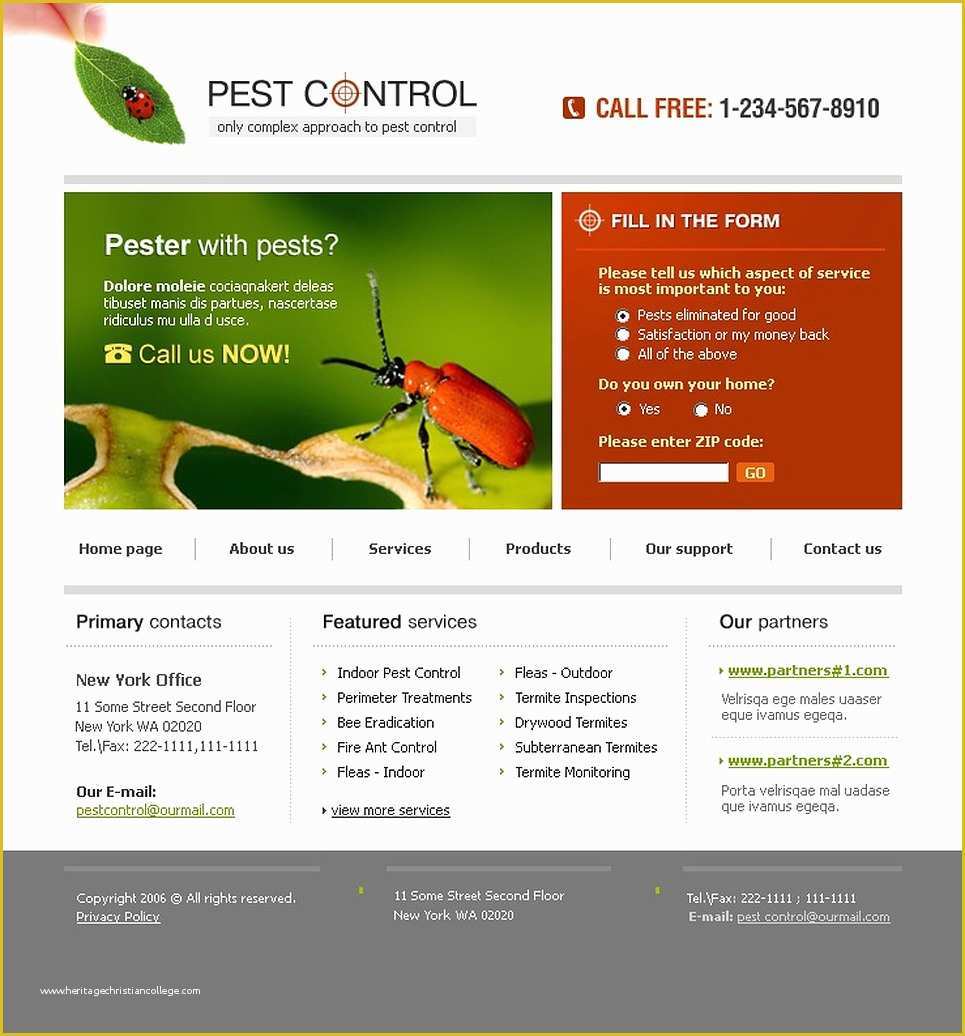 Pest Control Website Templates Free Download Of Pest Control Website Template Web Design Templates