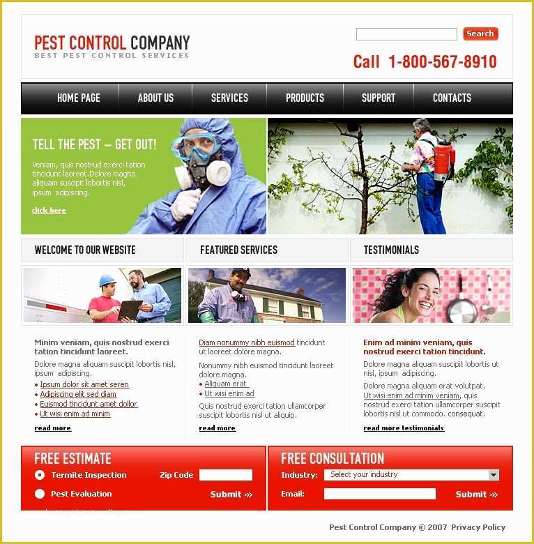 50 Pest Control Website Templates Free Download