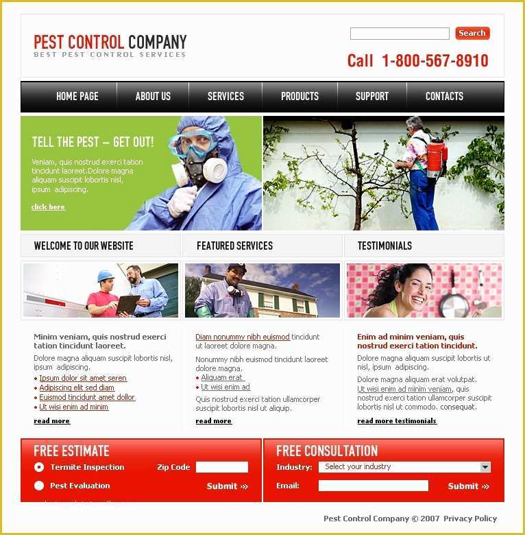 Pest Control Website Templates Free Download Of Pest Control Website Templates or Pest Control Website