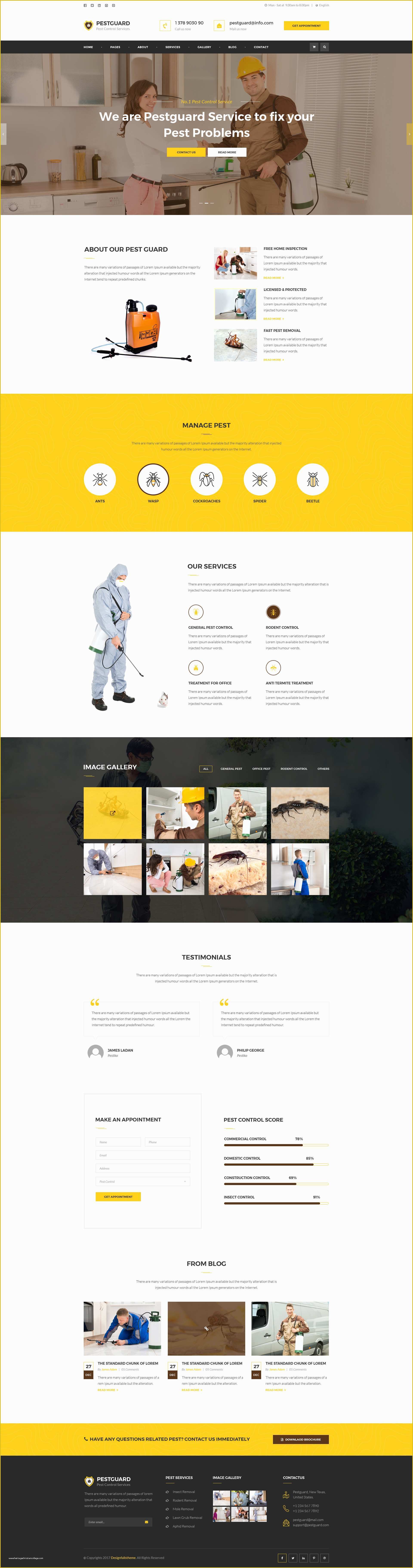 Pest Control Website Templates Free Download Of Pestguard Responsive Pest Control HTML Template by