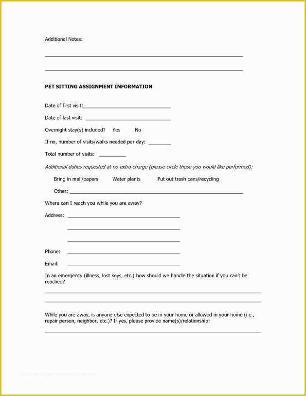 Pet Sitter Contract Template Free Of 76 Best Pet Sit Printables Images by Terri Adams Perry On