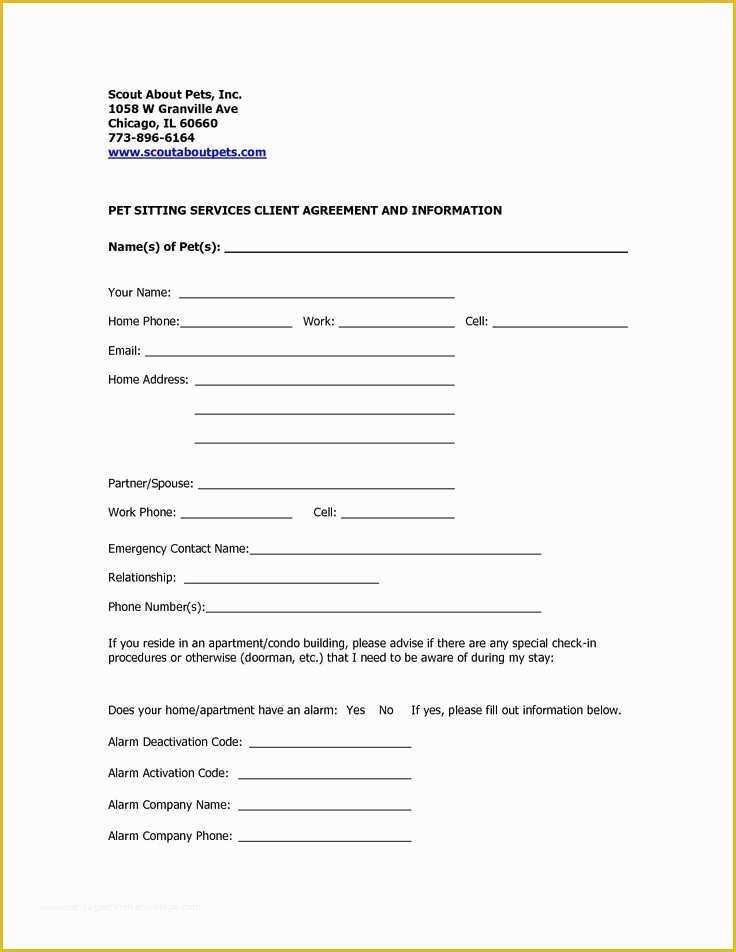 Pet Sitter Contract Template Free Of Dog Walking and Pet Sitting Contract Template Templates