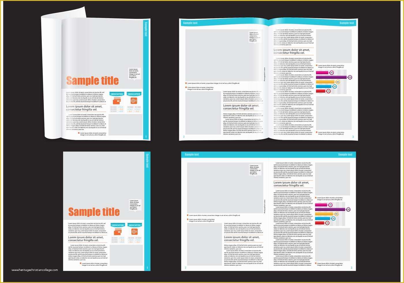 Photo Book Layout Templates Free Of Financial Magazine Layout Template Download Free Vector