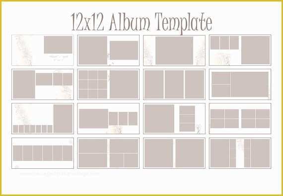 Photo Book Layout Templates Free Of Items Similar to Instant Download 12x12 Square Album