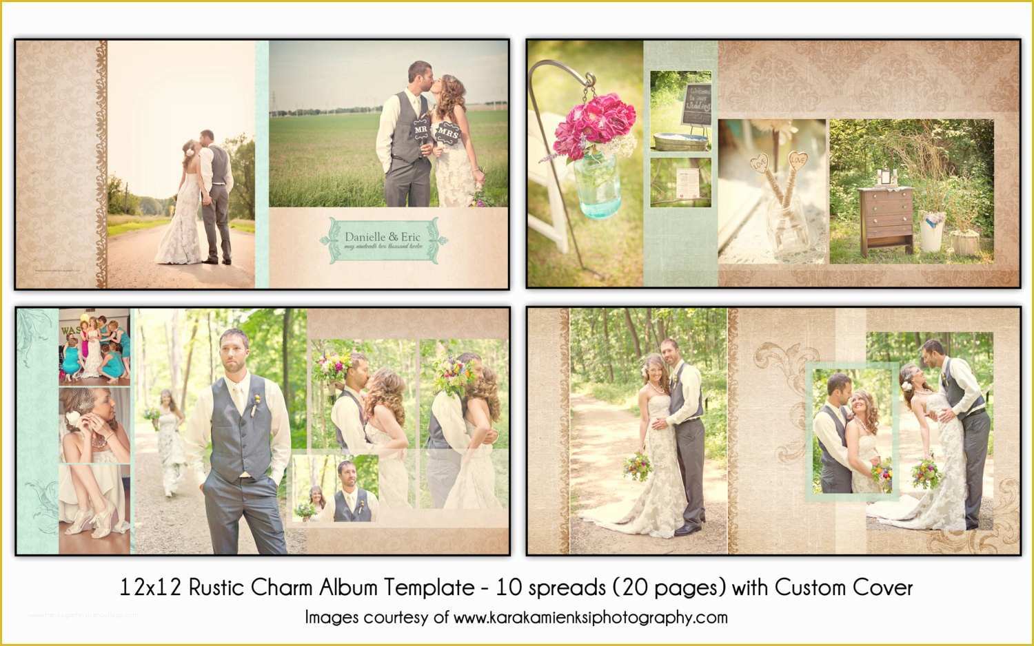 Photo Book Layout Templates Free Of Rustic Charm 12x12 Wedding Album Template 10 Spread