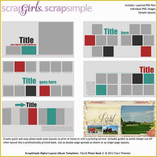 Photo Book Layout Templates Free Of Scrapsimple Digital Layout Album Templates Book 2