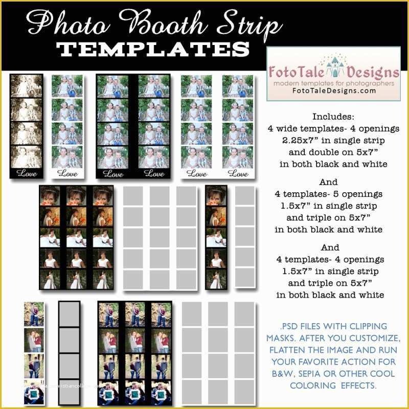 Photo Booth Templates Free Of Booth Strip Template Set