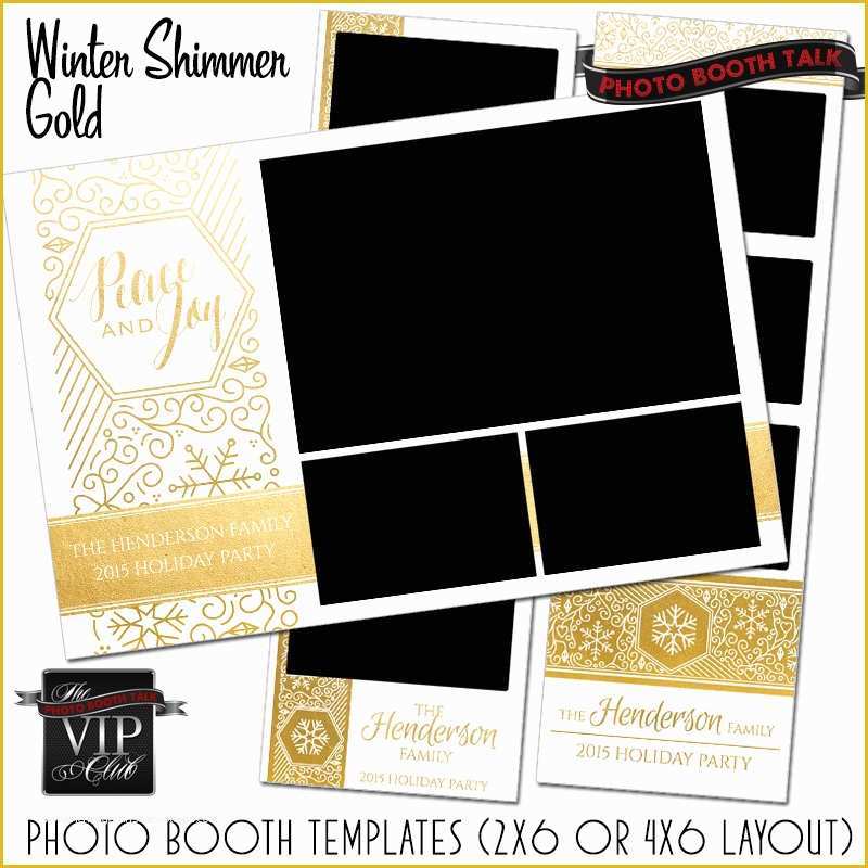 Photo Booth Templates Free Of Winter Shimmer – Gold Foil – Booth Talk