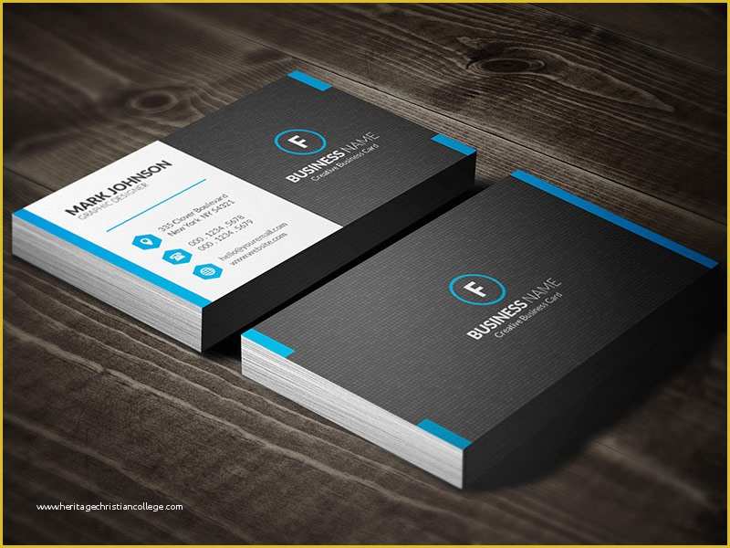 Photo Business Cards Templates Free Of Dark Mosaic Professional Business Card Template Free