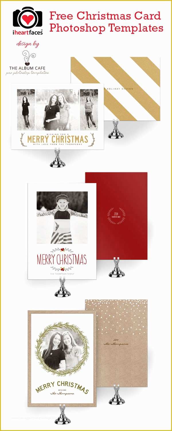Photo Card Template Free Of 50 Free Holiday Card Templates