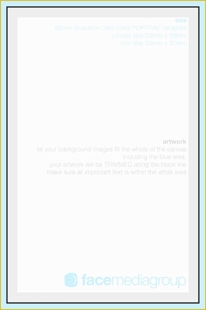 Photo Card Template Free Of Blank Business Card Template