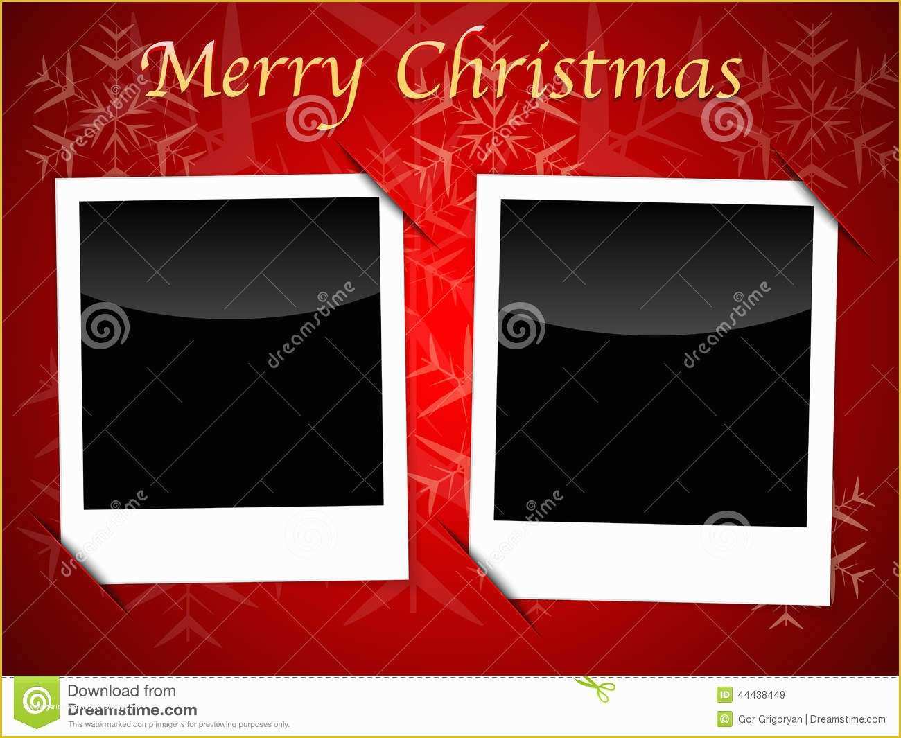 Photo Card Template Free Of Christmas Card Templates Red Snowflake Background Stock