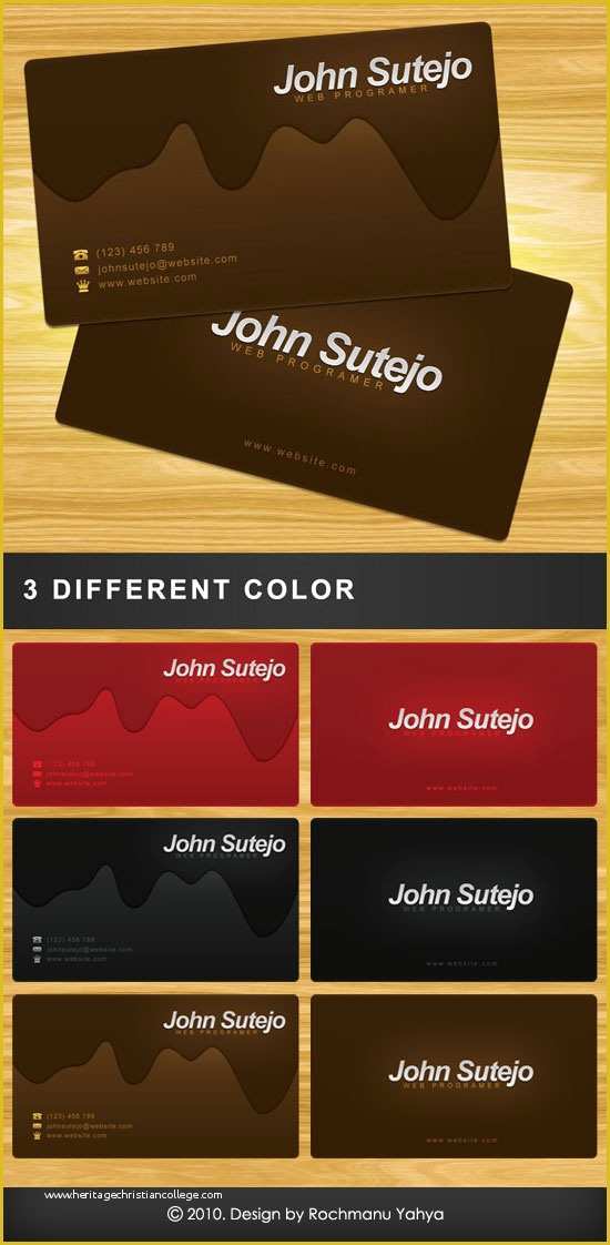 Photo Card Template Free Of Free Business Card Template Molten Chocolate