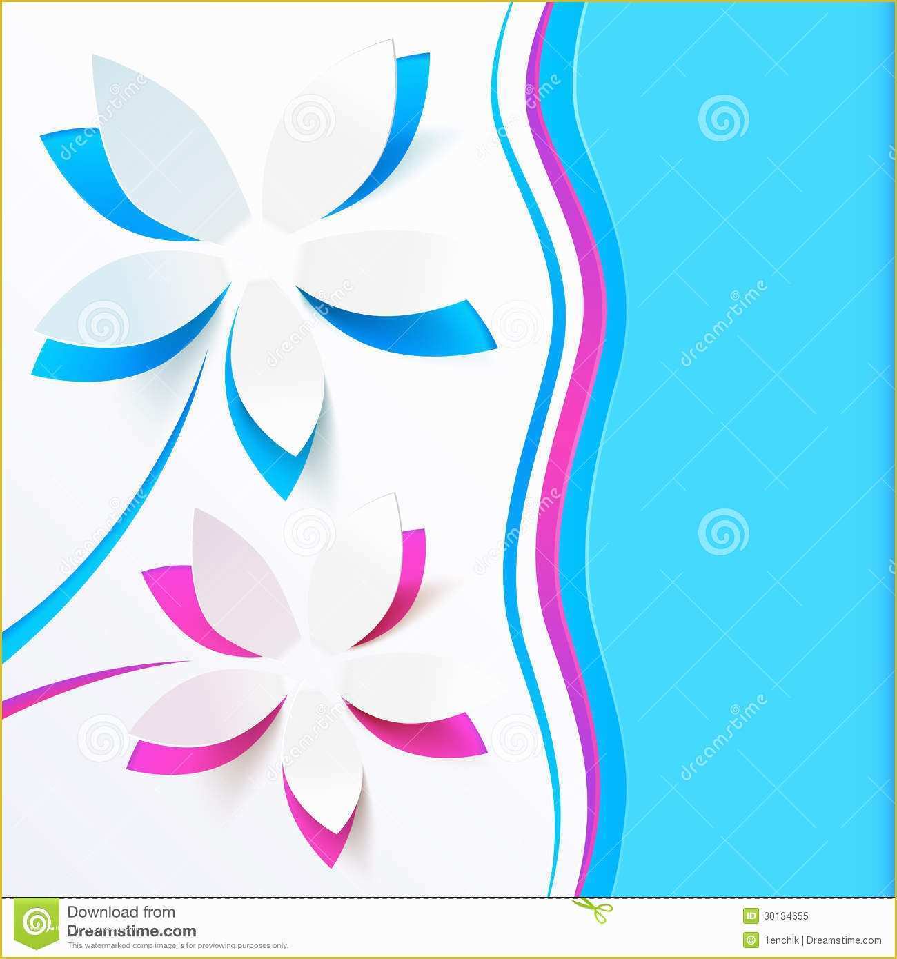 Photo Card Template Free Of Paper Flower Vector Greeting Card Template Royalty Free