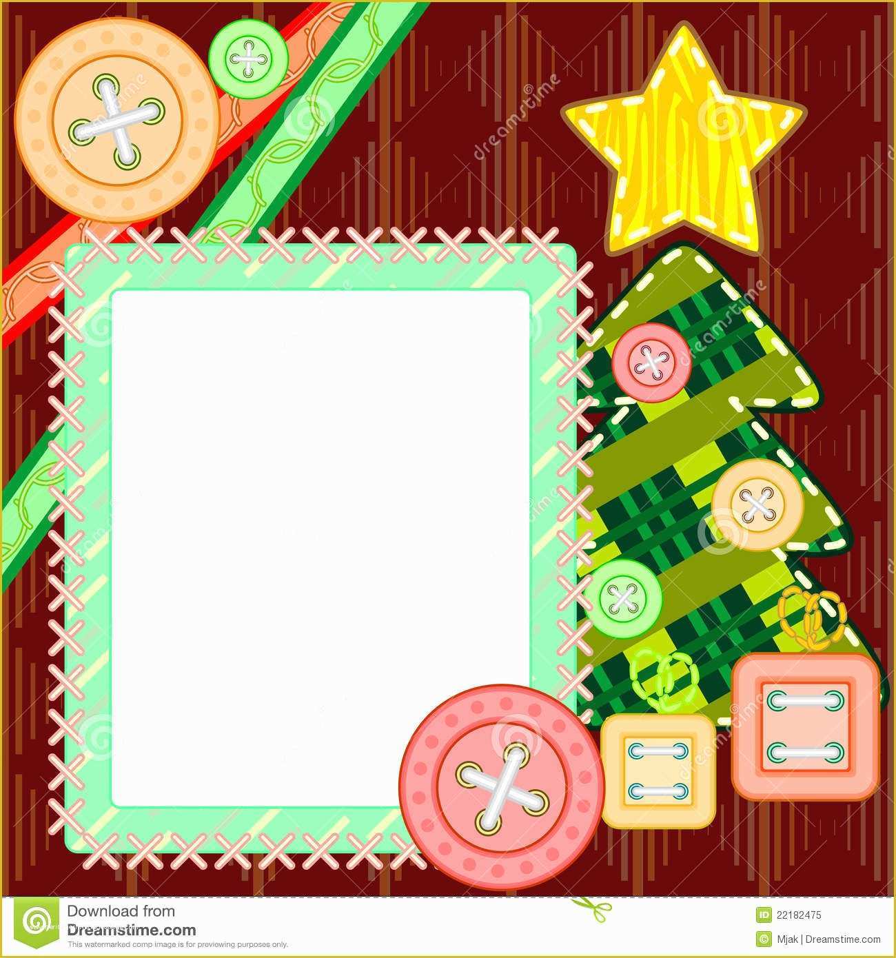 Photo Card Template Free Of Scrapbook Christmas Card Royalty Free Stock Image
