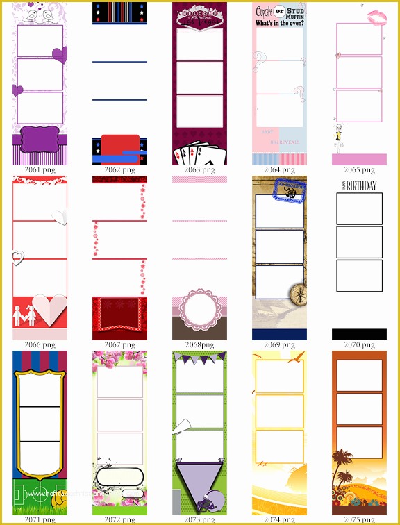 Photo Strip Template Free Of 30 2x6 Strip Templates – Bundle C Darkroom Booth