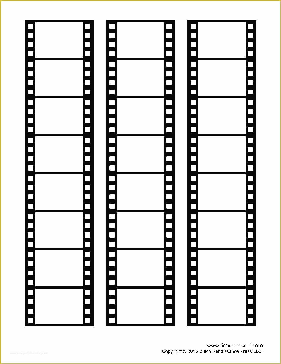 Photo Strip Template Free Of Blank Strip Template for A Collage or Movie Poster