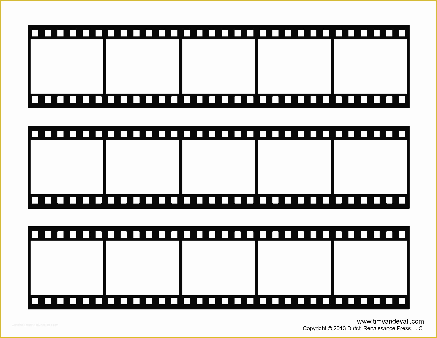 Photo Strip Template Free Of Blank Strip Template for A Collage or Movie Poster