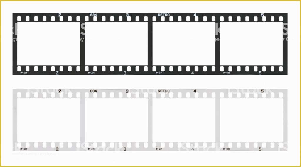 Photo Strip Template Free Of フレーム負の空黒と白 135 タイプ 肯定的な作業用パスと白い背景で隔離のフィルム ストリップのテンプレートです