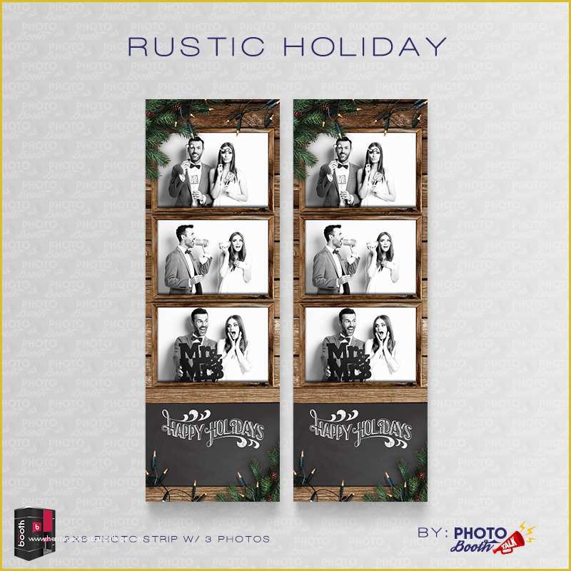 Photo Strip Template Free Of Rustic Holiday – for Darkroom Booth
