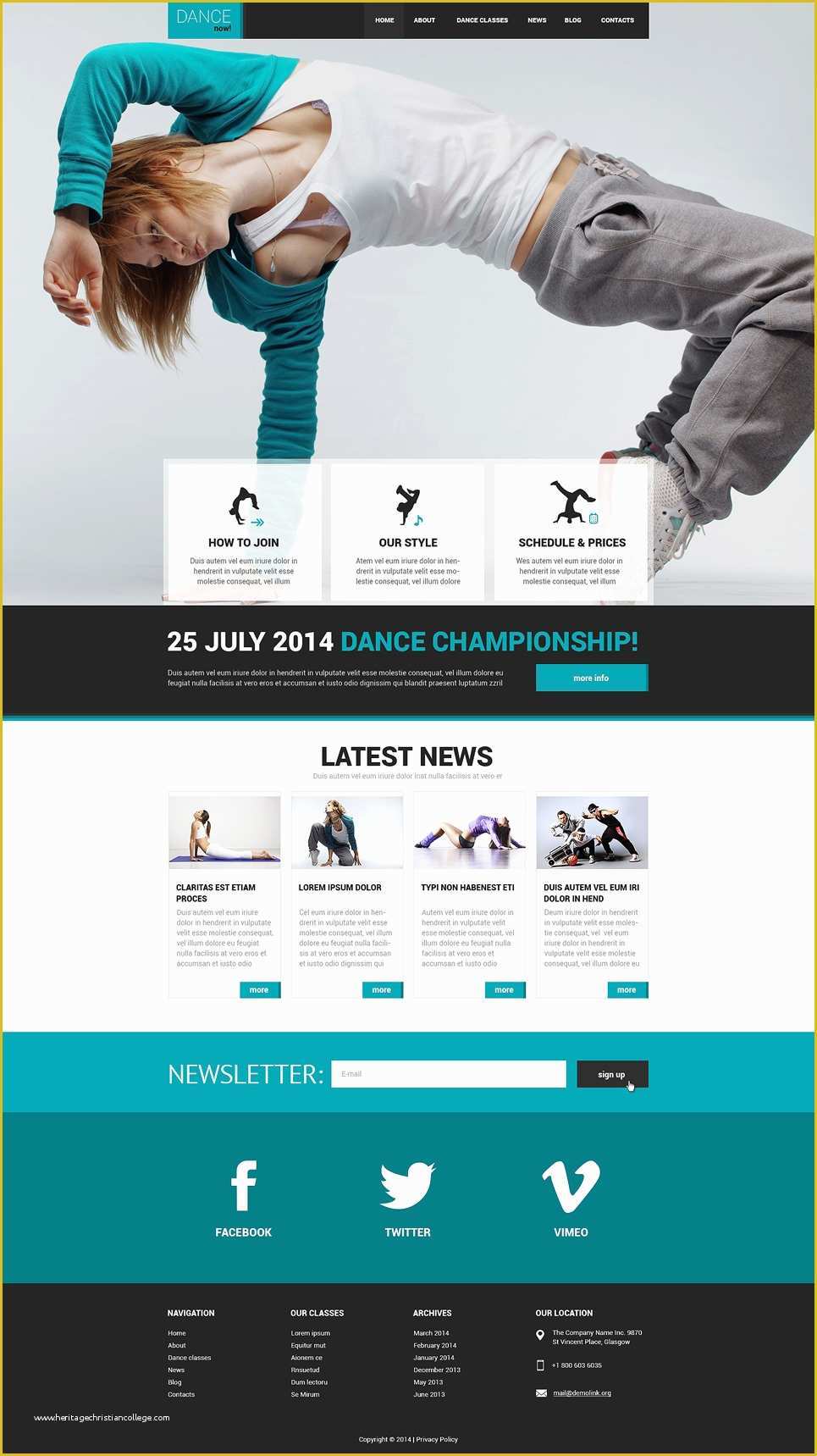 Photo Studio Website Templates Free Download Of Dance Studio Responsive Website Template